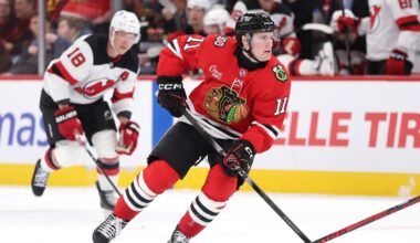 Blackhawks rookie Oliver Moore learning he really is fast enough to blow past NHL competition