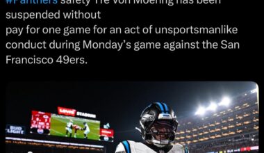 [Rapoprt] Trevon Moehrig suspended 1 game