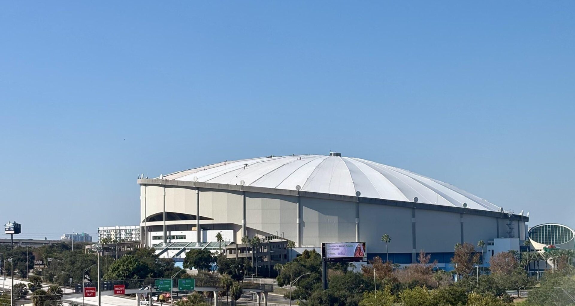 All 24 roof panels are officially back up at Tropicana Field.