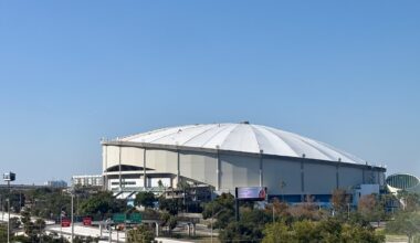 All 24 roof panels are officially back up at Tropicana Field.