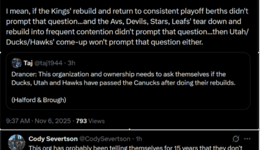 "Last thing we want is to become the Vancouver Canucks"