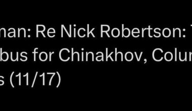 I wonder who else we have been offered for Chinakhov