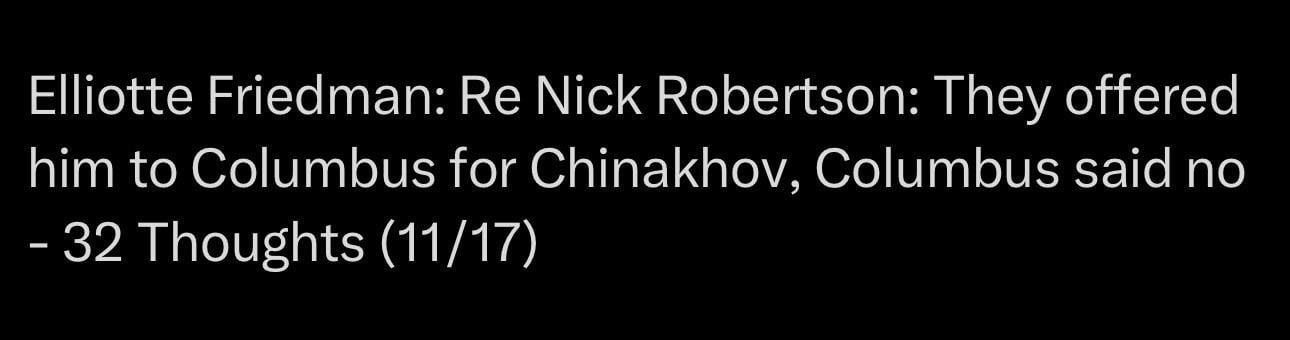 I wonder who else we have been offered for Chinakhov