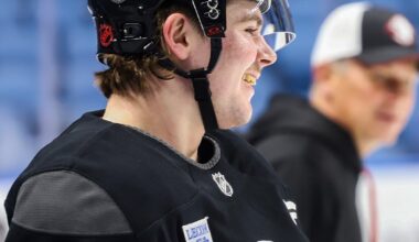 [Buffalo Sabres] Welcome back, Benny 🙌 Great to see Zach Benson on the ice with the team this morning!