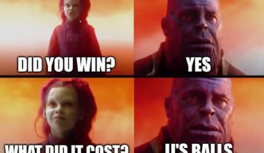 Every win this season comes at a cost.