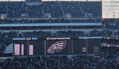 All the electronic billboards are in black and white for today's blackout game.