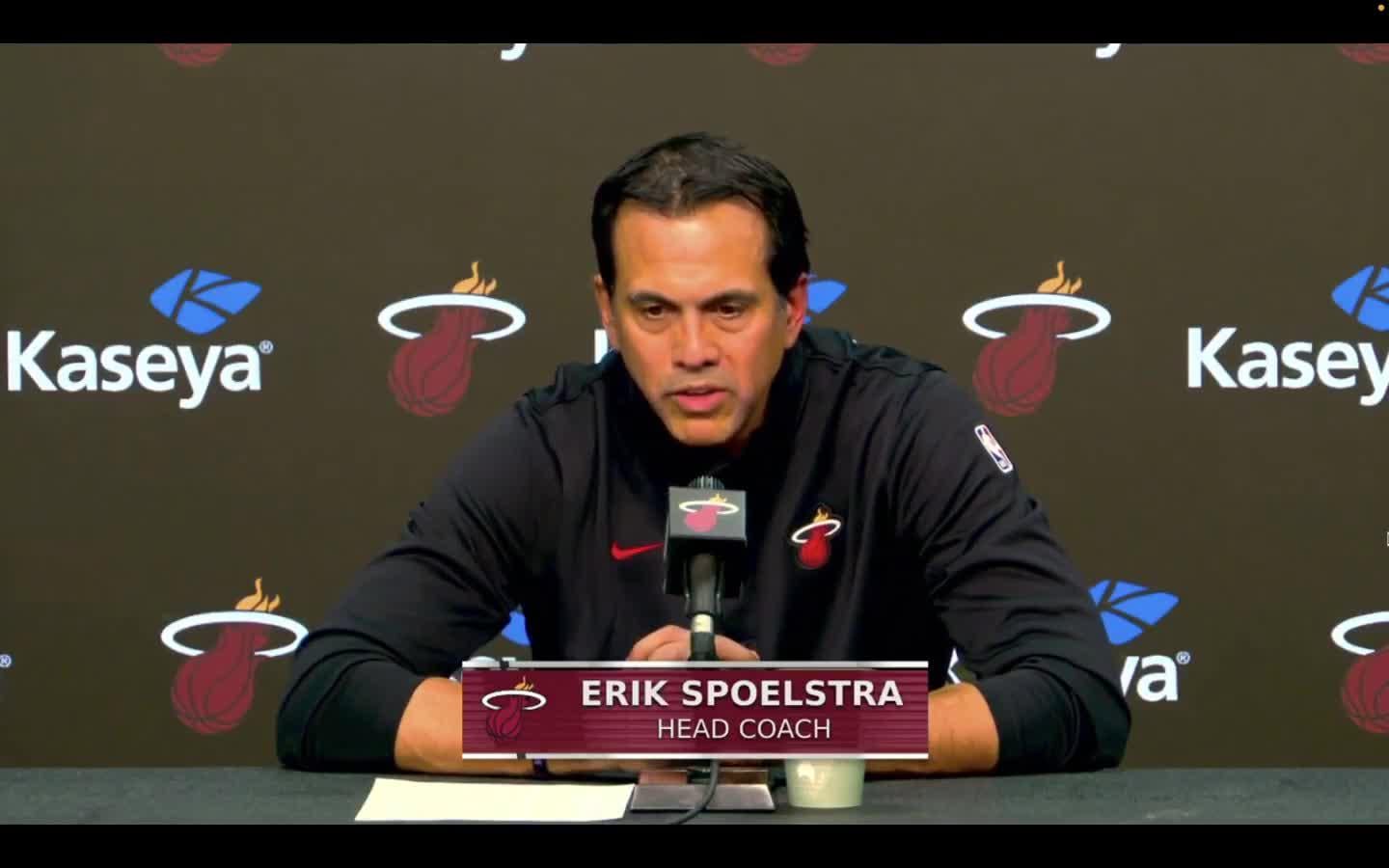 [Spoelstra] on Kel’el Ware’s recent play: “The way he’s rebounding right now is earning more playing time. We say all the time: Make us notice you, impact the game, make me have to play you.” Ware is averaging 20pts, 16reb, 1.3stl, & 1.3blk on 64% TS in 29 mpg over the last 3 games.