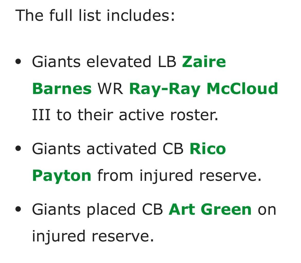 Giants elevate Ray-Ray McCloud