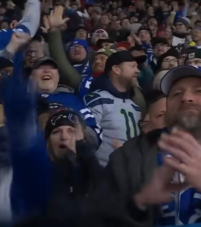 Was watching some highlights of games this past weekend and saw this guy repping the Hawks at the Falcons/Colts game in Berlin. Shout out to this guy!