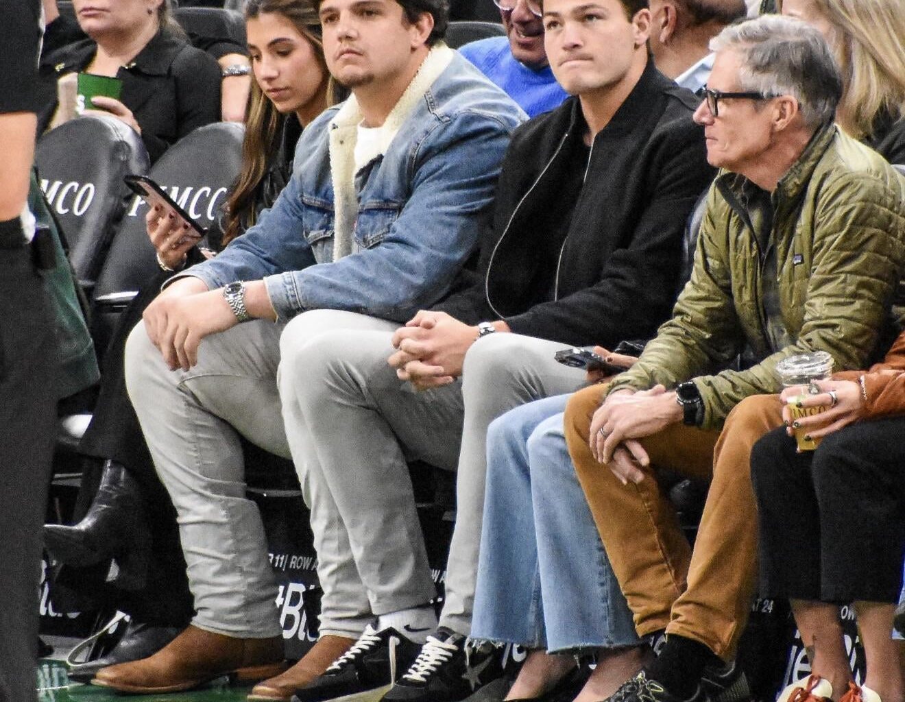 Maye and Campbell taking in the Celtics game tonight