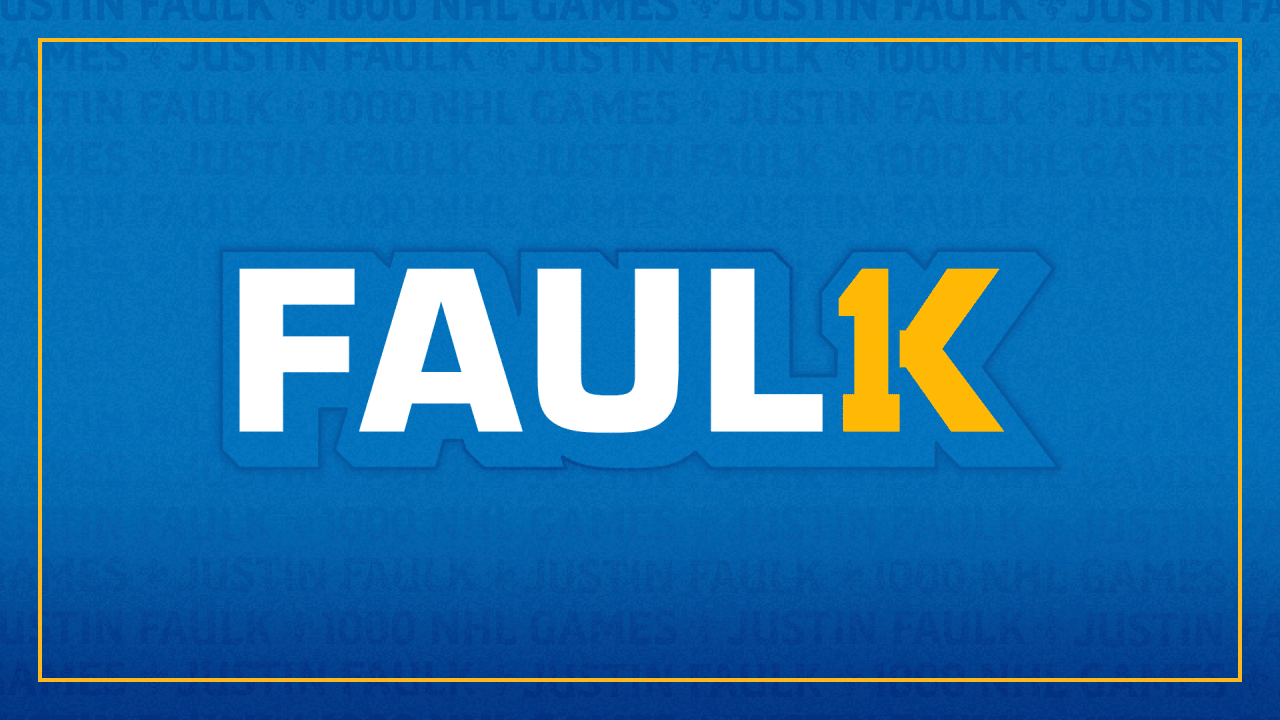 Blues to celebrate Faulk's 1,000 games [at home] on Nov. 29 vs. Utah
