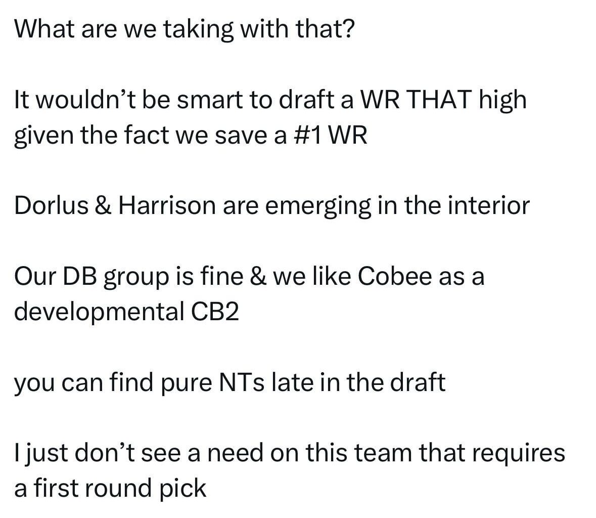 Insane take I saw on twitter