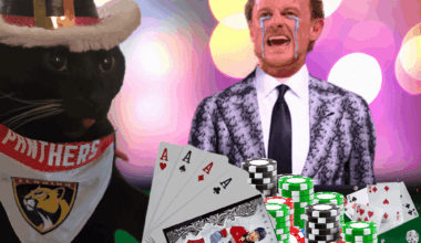 Purrhees is cleaning the poker table up in Vegas.