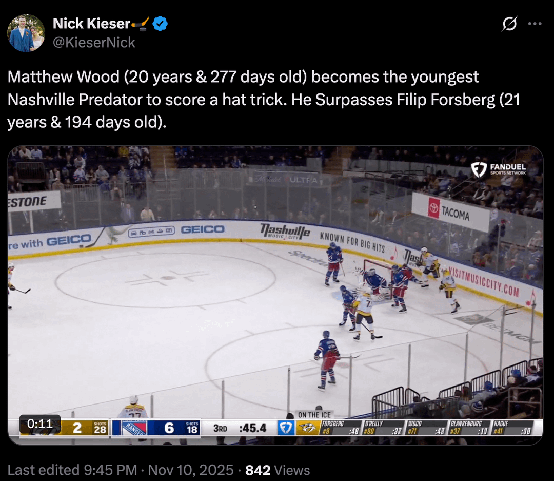 A record breaking hat trick for Wood