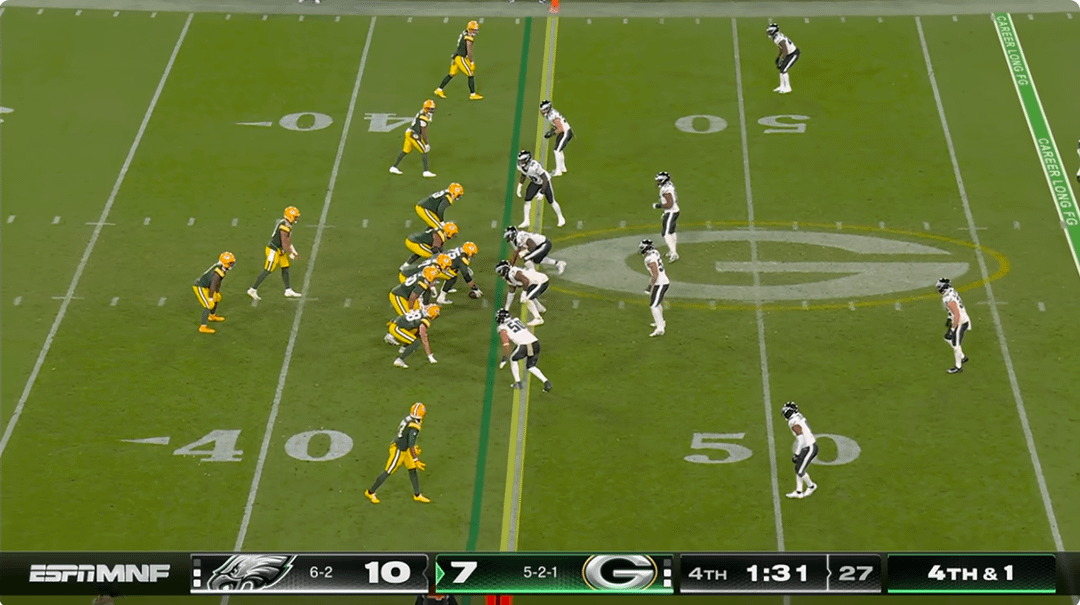 The Eagles defense have stopped a 4th and 1 on three separate occasions this season so far.