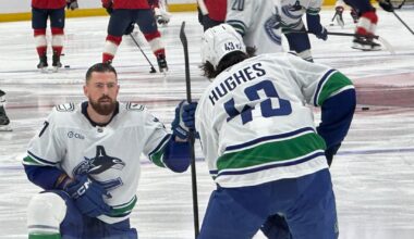 I got to the Canucks/Panthers game early for warmups and snagged some up close photos of Vancouver's finest!