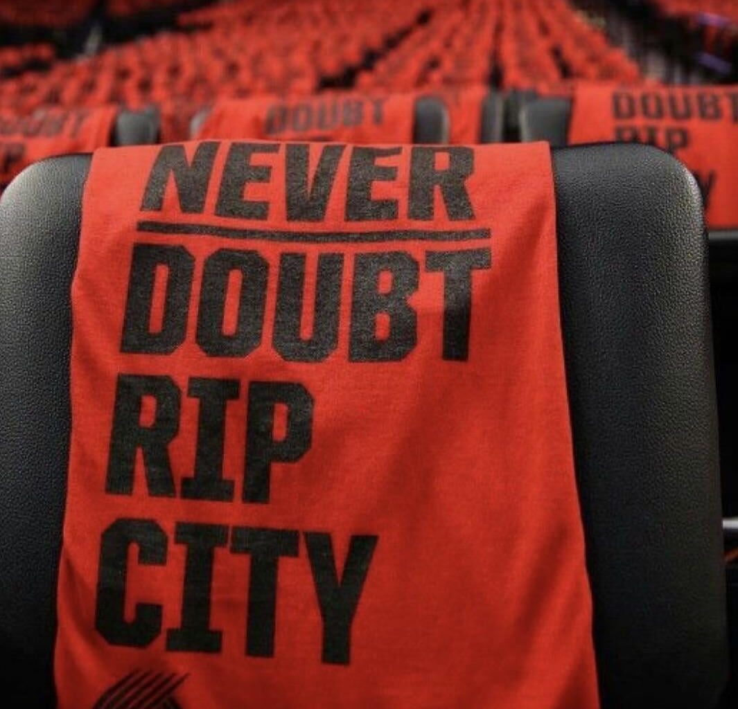 Rip city we never give up