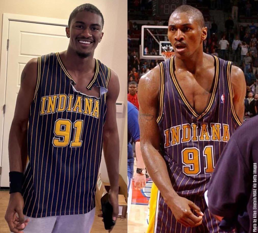 Ron Artest III went as his dad for Halloween?😂😂😂