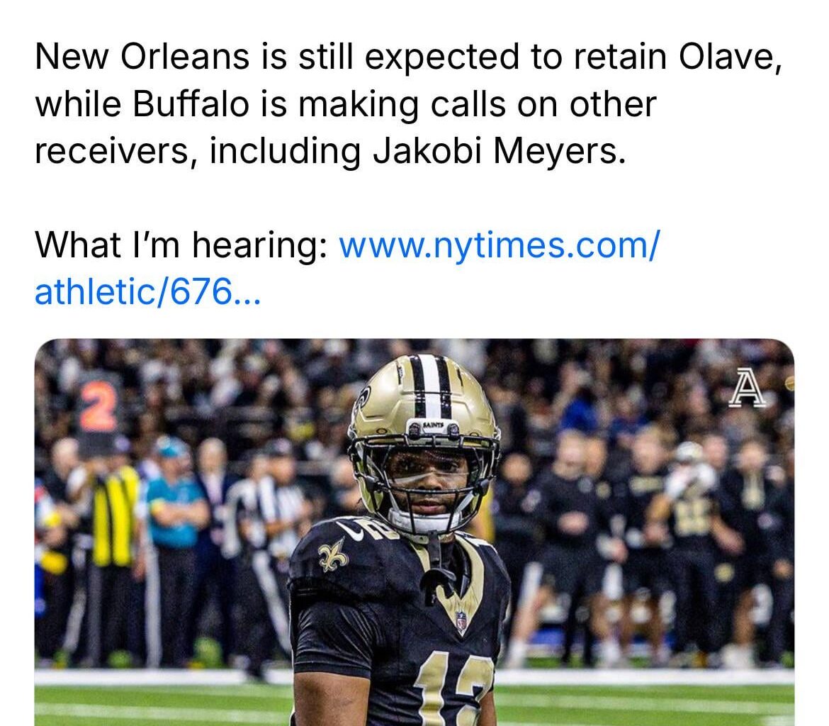 Report: Bills calling about Olave, Jakobi Meyers