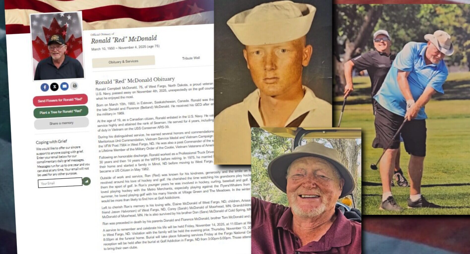 Died 'doing what he loved': Ronald 'Red' McDonald and his final round of golf - InForum