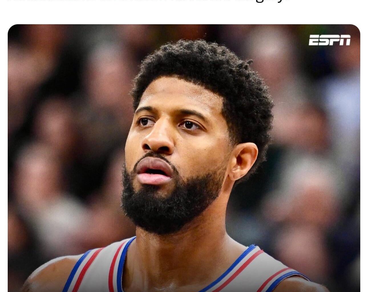 [Shams Charania] Philadelphia 76ers forward Paul George is expected to make his season debut at home tonight against his former team, the Los Angeles Clippers, sources tell ESPN. George has rehabilitated offseason left knee surgery.
