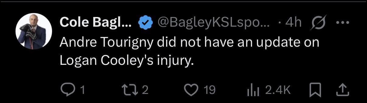 Logan Cooley Injury