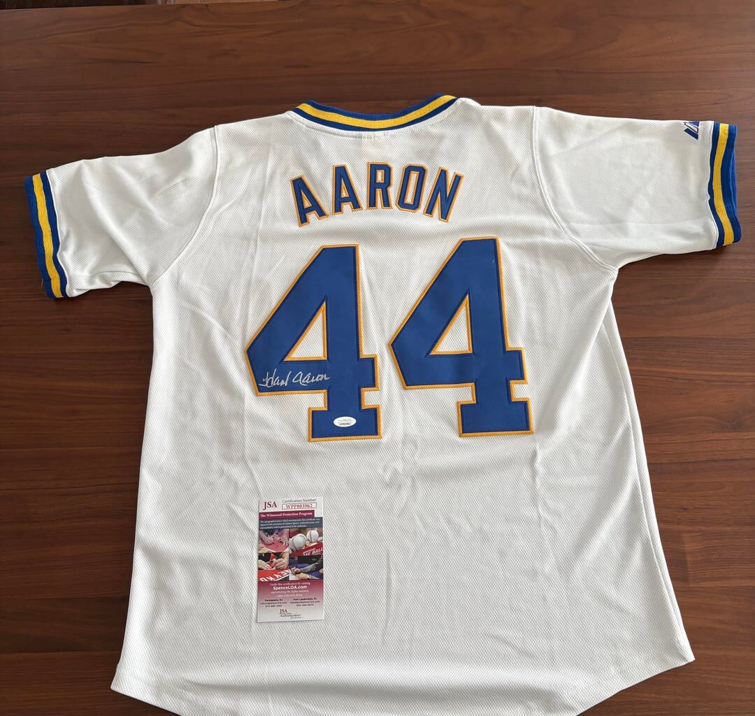 Signed Hank Aaron Jersey