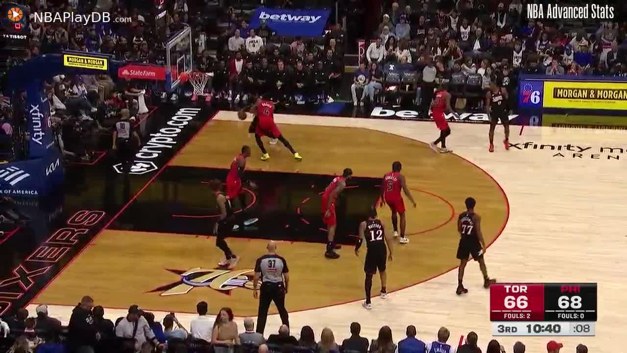 [Highlight] Embiid drops 29 PTS in 26 minutes vs Raptors
