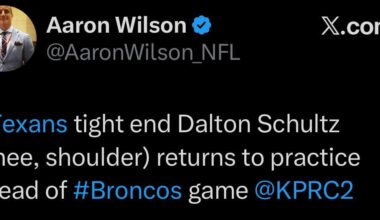 Dalton Schultz back in practice