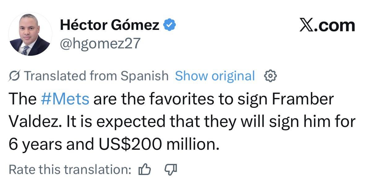 Mets are the favorite to sign Framber Valdez