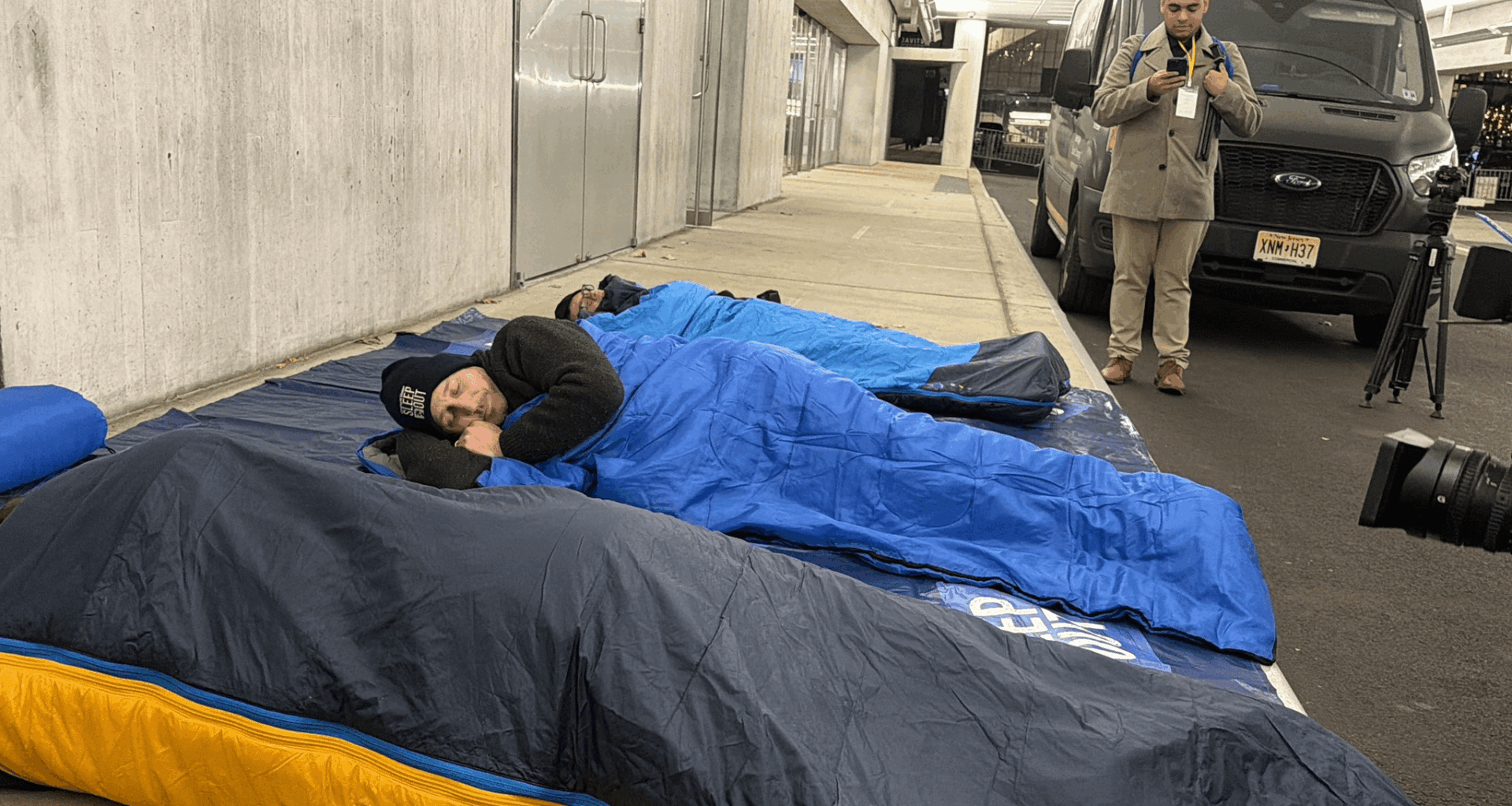 Yankees GM Brian Cashman is sleeping outside tonight as part of his yearly campaign through Covenant House to raise awareness for youth homelessness