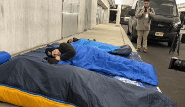 Yankees GM Brian Cashman is sleeping outside tonight as part of his yearly campaign through Covenant House to raise awareness for youth homelessness