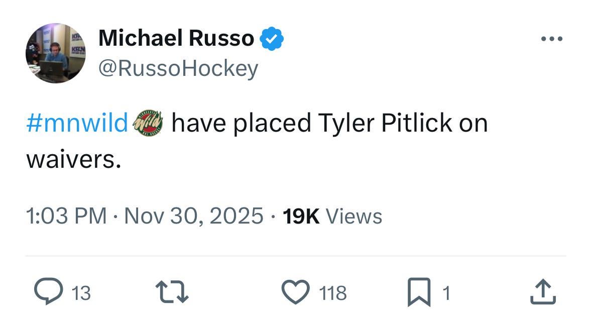[Russo] Tyler Pitlick on waivers