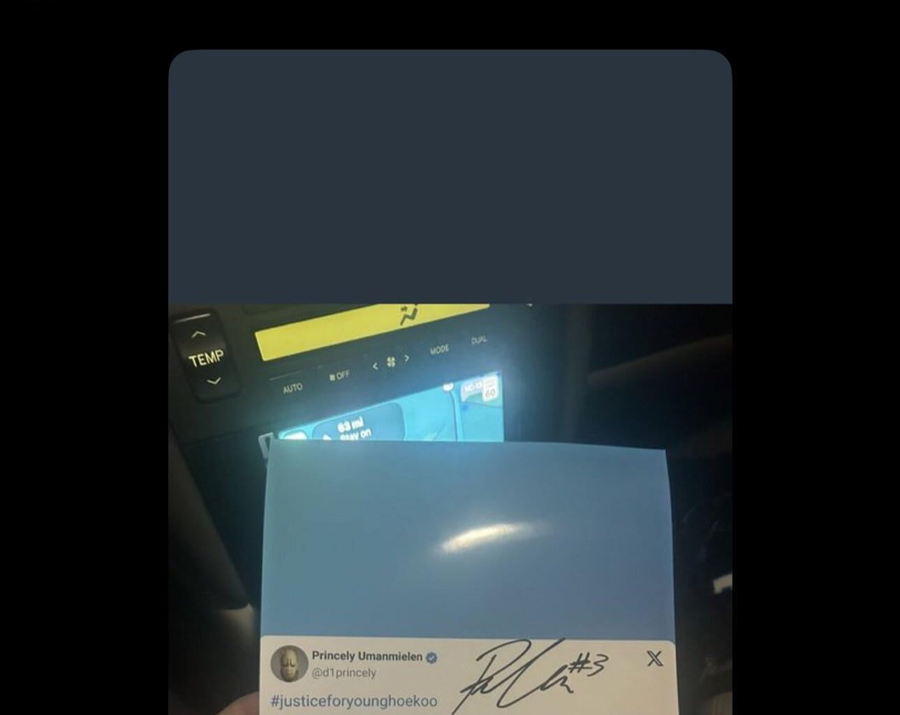 [Umanmielen] Princely signed a #justiceforyounghoekoo picture