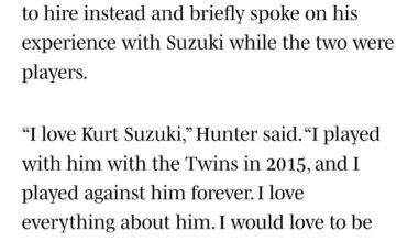 Torii Hunter would love to help Kurt Suzuki