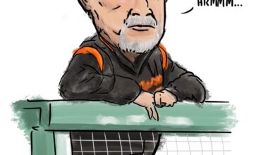 [fan art] Drawing Bruce Bochy’s head bigger every week until February: Week 1