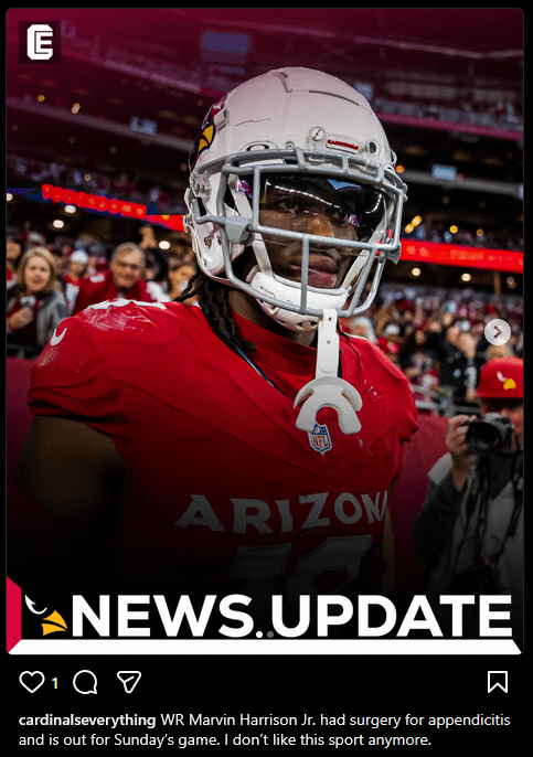 MHJ out for Sunday against the Whiners?!!!