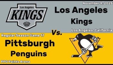 Los Angeles Kings vs Pittsburgh Penguins | November 9, 2025 | All Goals