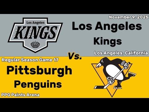 Los Angeles Kings vs Pittsburgh Penguins | November 9, 2025 | All Goals