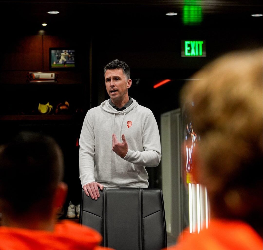 Buster Posey Talking to the Future
