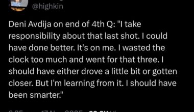 Deni Avdija on his 4th quarter shot