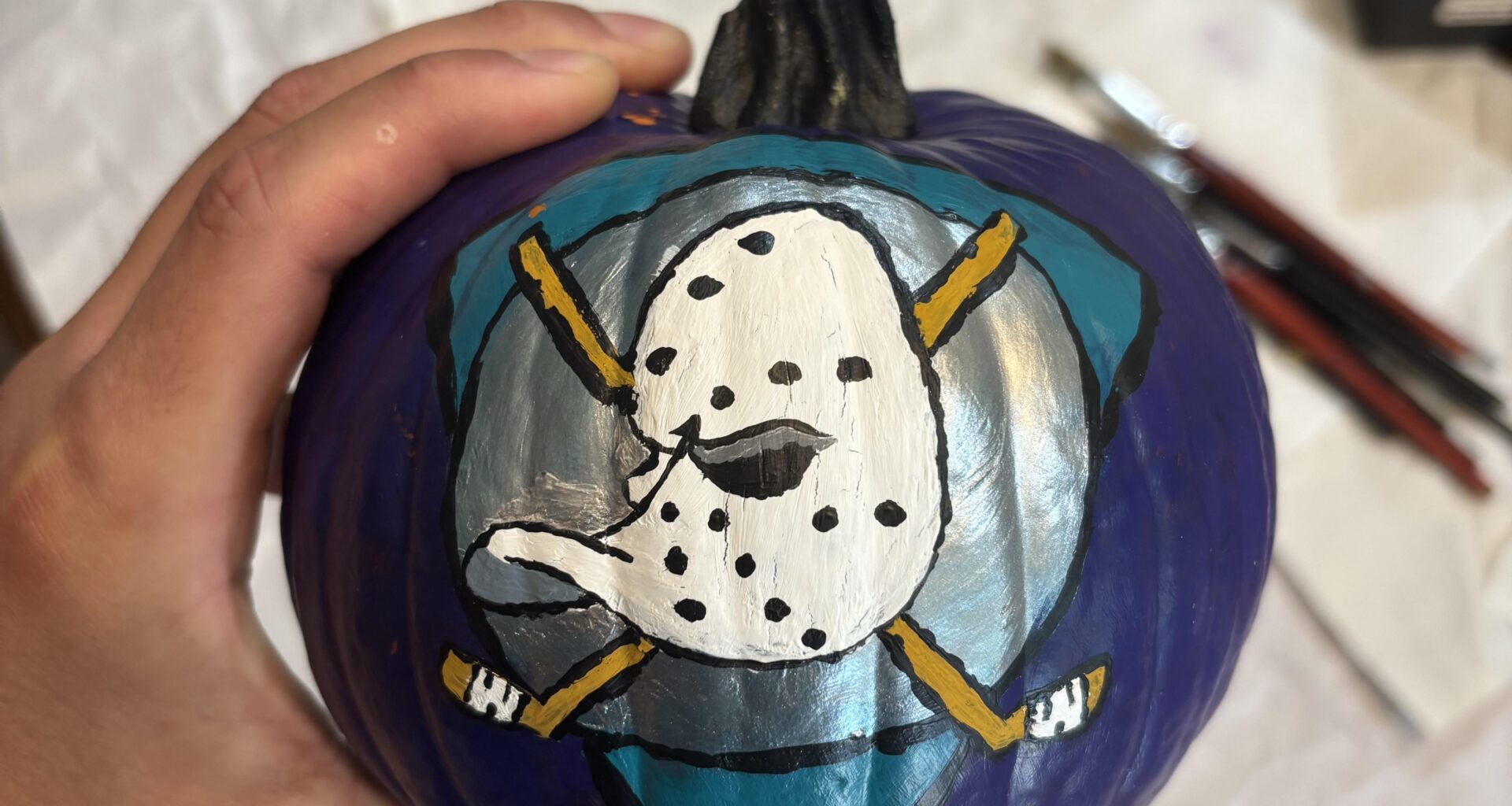 Check out this pumpkin I painted