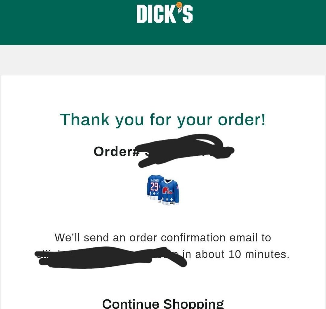 Dick's sporting goods has Cale and Nate Nordiques!