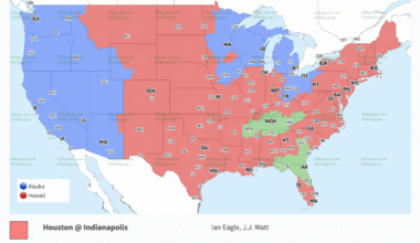 Coverage map for tomorrow (Jags-Titans in green)