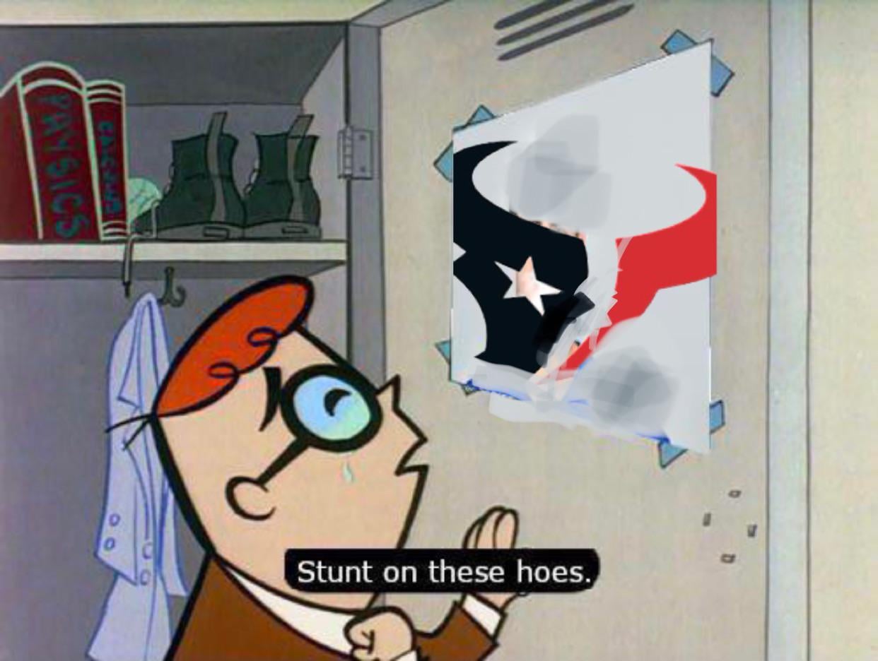 On this day, I am a die hard Texans fan.