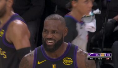 [Highlight] Lebron comes up with another assist, under the basket to Laravia