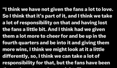 [Weber] Cooper Flagg on the fan energy now compared to earlier in the season