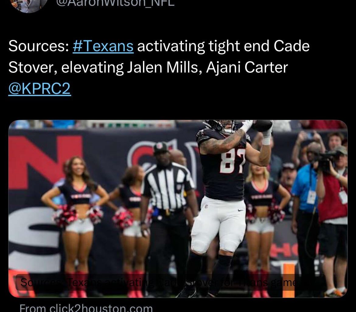 Saturday roster moves. Cade Stover is back!