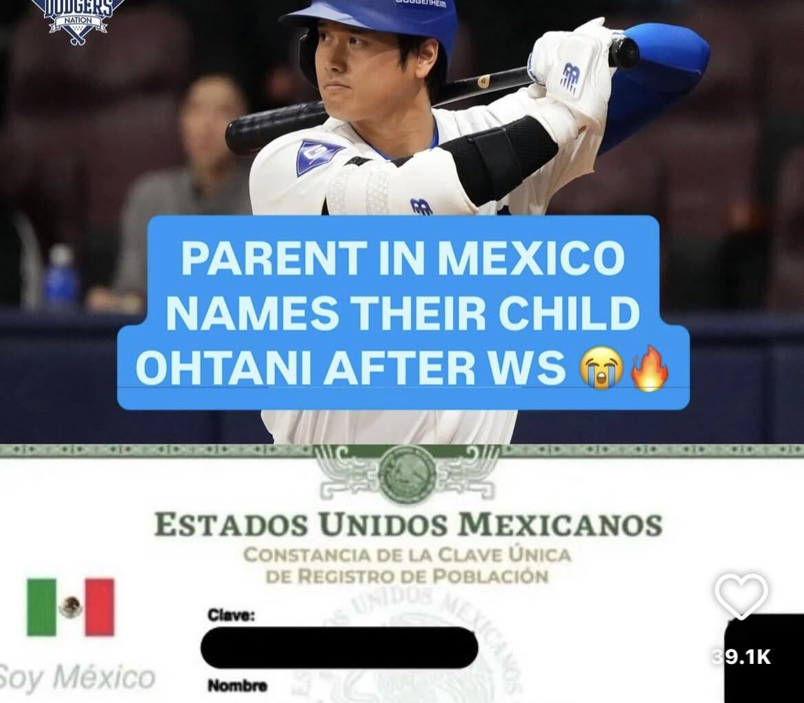 The name-your-kid-Ohtani era has begun