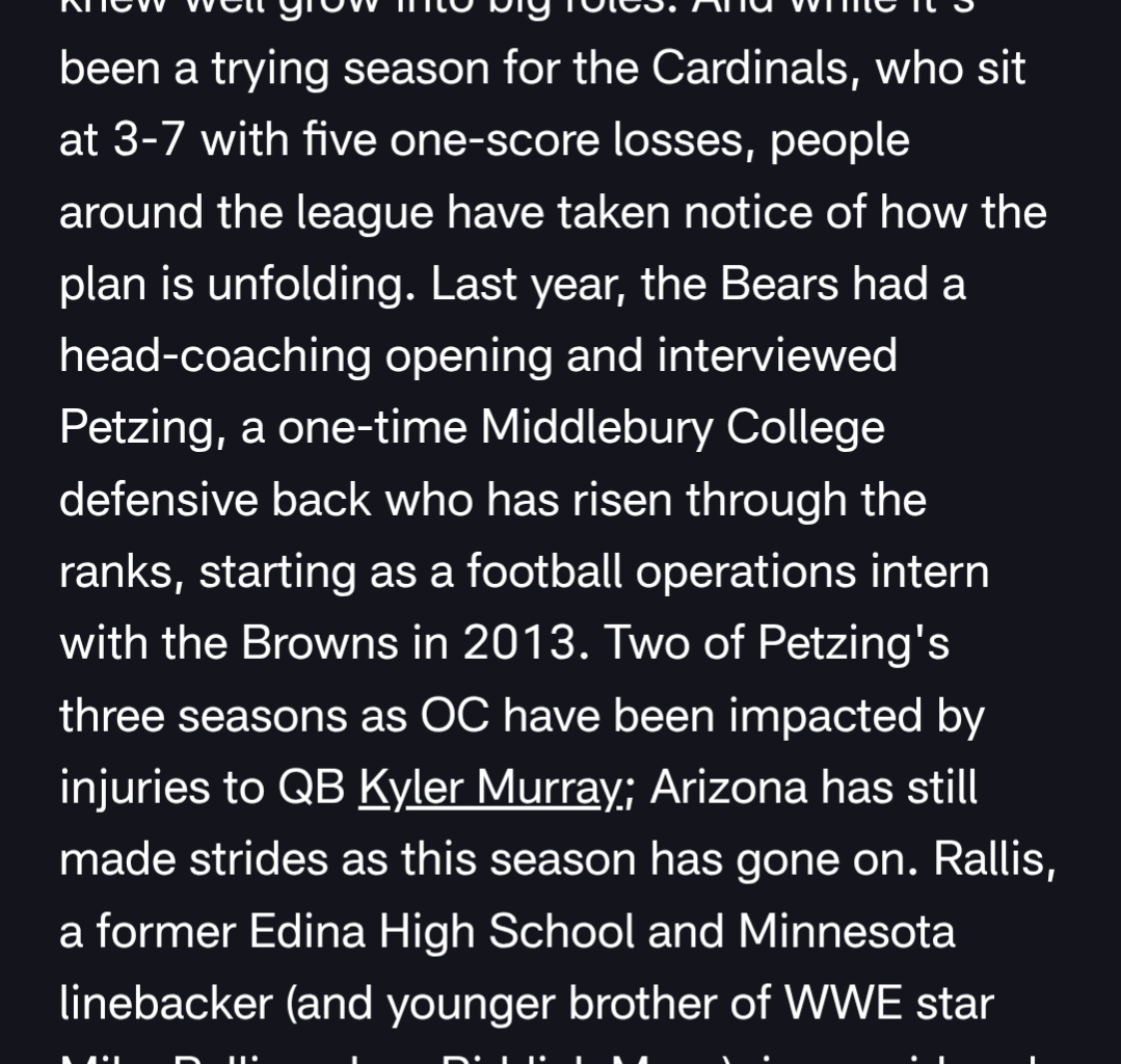 This was in an article about potential head coach candidates for this next season. Why would anyone want to hire either of these guys as a head coach after this season???? Especially Petzing, he shouldn't even be an NFL OC, much less a head coach